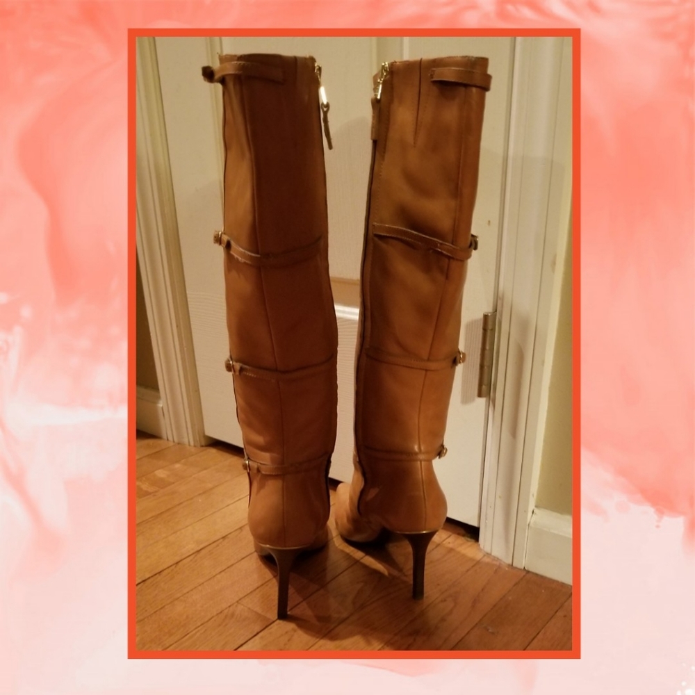 Ralph Lauren Vallerie Amber Cognac Boots - Picture 8 of 12